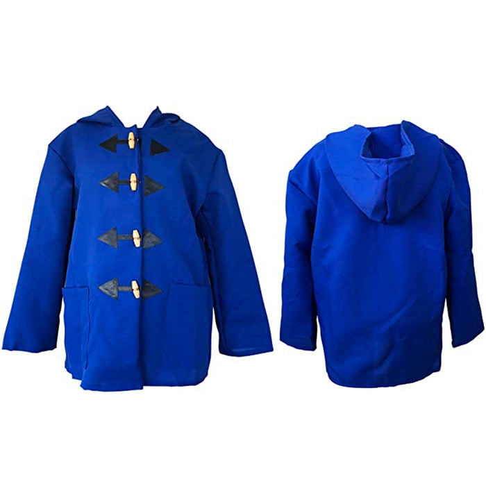 3-11 Years Childrens Blue Duffle Coat, Red Hat and Boot Covers World Book Day Costume