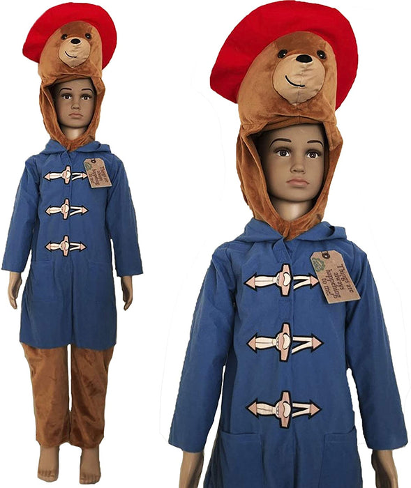 5-6 Years Childrens Kids Paddington Bear World Book Day Boys Girls Fancy Dress Costume