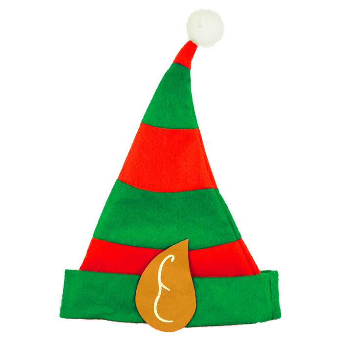 Adults Striped Elf Santas Helper Hat
