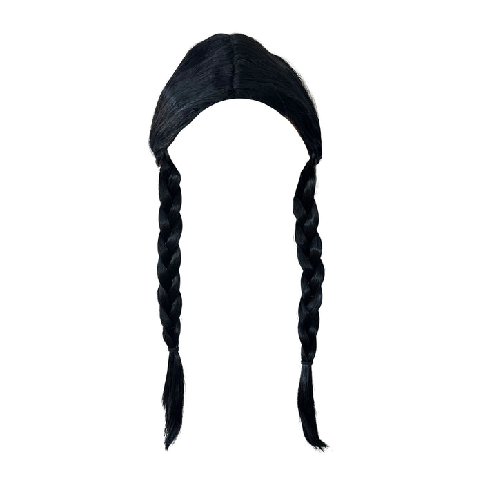 Childrens Kids Girls Scary Daughter Gothic Family Fancy Dress Costume and Wig 7-12 Years