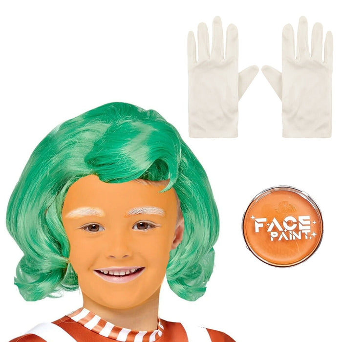 factory worker wig and orange paint set
