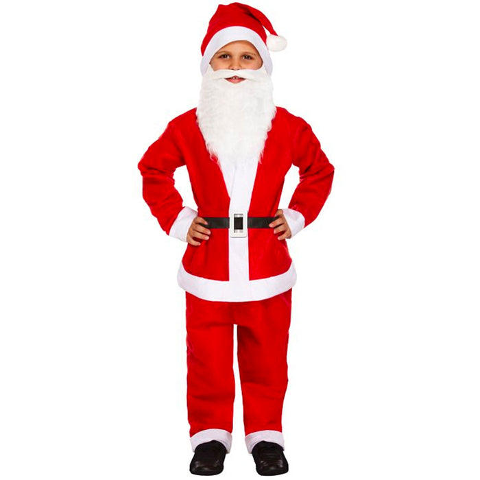 Childrens Kids Boys Santa Claus Fancy Dress Costume 4-12 Years