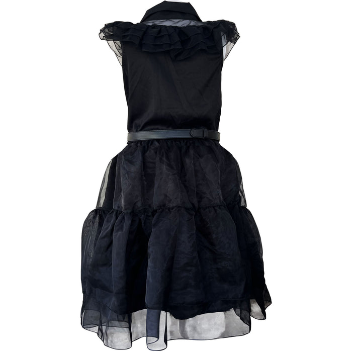 Childrens Kids Girls Scary Daughter Gothic Family Lace Dress Fancy Dress Costume 7-12 Years