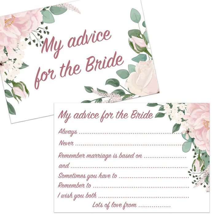 Pack of 12 My Advice for the Bride to Be Cards Game Keepsake