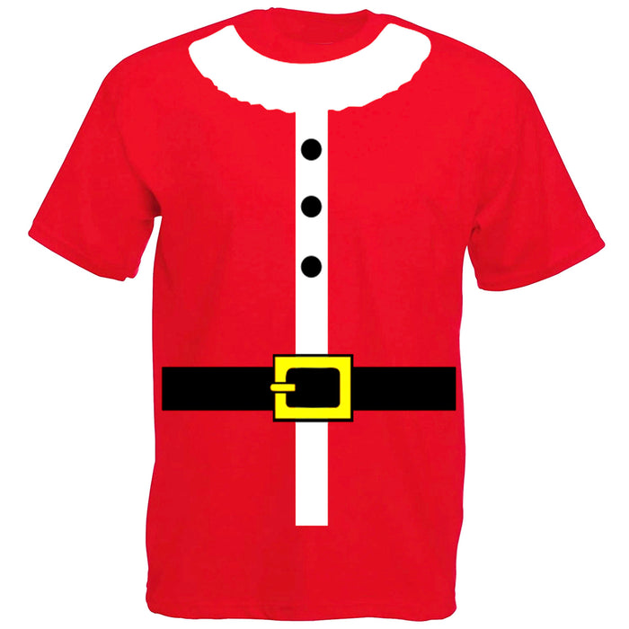 Unisex Mens Ladies Christmas Santa Claus T Shirt and Hat