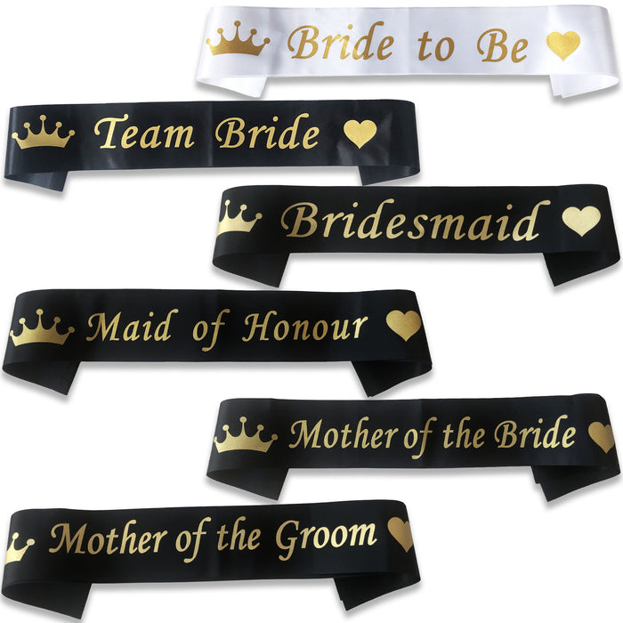 Hen Party Sashes Black and Gold