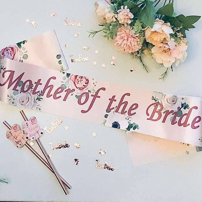 Hen Party Sashes Rose Gold Floral