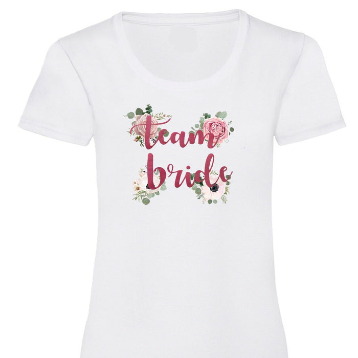 Hen Party T Shirt Transfers Rose Gold Floral